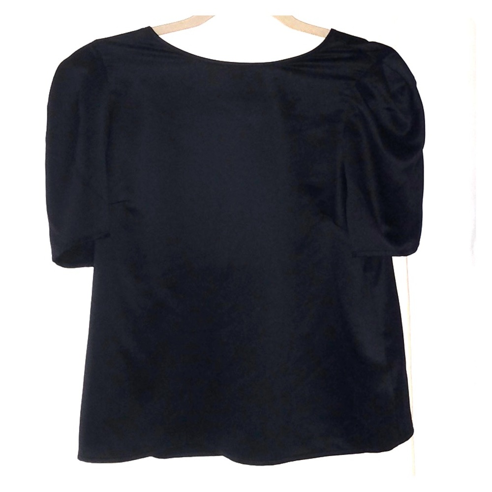 Black satin top